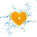 Slice of Heart Shaped Orange Royalty Free Stock Photo