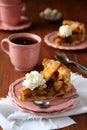 Slice of homemade dutch apple cake