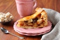 Slice of homemade dutch apple pie