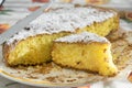Slice of homemade sponge cake Royalty Free Stock Photo