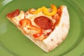 Slice of hot spicy pizza Royalty Free Stock Photo