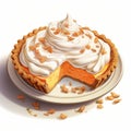 Realistic Fantasy Artwork: Hyper-detailed Illustration Of Orange Pie