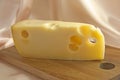 Slice of Jarlsberg Cheese Royalty Free Stock Photo