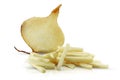 Slice jicama isolated on white background Royalty Free Stock Photo