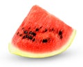 Slice of juicy fresh watermelon isolated on a white background Royalty Free Stock Photo