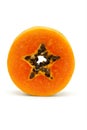 Slice of juicy papaya fruit Royalty Free Stock Photo