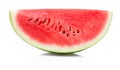 Slice of juicy ripe watermelon isolated on white background Royalty Free Stock Photo