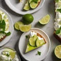 A slice of key lime pie with a dollop of whipped cream2