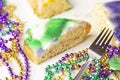 Slice of King Cake