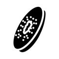 slice kiwi fresh glyph icon vector illustration