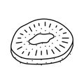 slice kiwi fresh line icon vector illustration Royalty Free Stock Photo