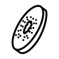 slice kiwi fresh line icon vector illustration