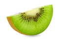 Slice kiwi isolated on white clipping path