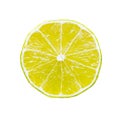 Slice of lemon citrus fruit isolated on white background Royalty Free Stock Photo