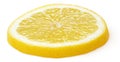 Slice of lemon citrus fruit isolated on white Royalty Free Stock Photo