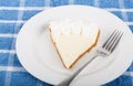 Slice of Lemon Pie on Plate Royalty Free Stock Photo