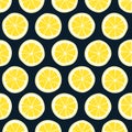 slice lemon seamless pattern. easy to tile Royalty Free Stock Photo