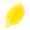 Slice of lemon vector icon.Cartoon vector icon isolated on white background slice of lemon. Royalty Free Stock Photo