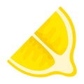 Slice of lemon vector icon.Cartoon vector icon isolated on white background slice of lemon. Royalty Free Stock Photo