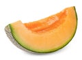 Slice melon isolated on white clipping path