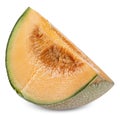 Slice melon isolated on white clipping path