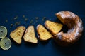 Bundt lemon cake Royalty Free Stock Photo