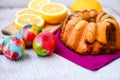 Bundt easter lemon cake Royalty Free Stock Photo