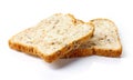 Slice of multi grain bread isolated on white