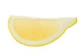 Slice natural Lemon fruit isolated on white background. File contains clipping path Royalty Free Stock Photo