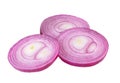 slice onion on white