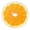 Slice of orange citrus fruit isolated on white Royalty Free Stock Photo