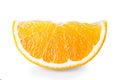 Slice of orange fruit isolated on white background. Clipping path Royalty Free Stock Photo