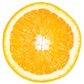 Slice of ripe orange isolated on white Royalty Free Stock Photo