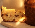 A slice of Panettone Royalty Free Stock Photo