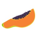 Slice papaya icon, isometric style