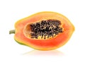 Slice papaya isolated