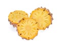 Slice pineapple isolated on white background Royalty Free Stock Photo