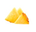 Slice of pineapple isolated on white background Royalty Free Stock Photo
