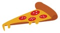 Pizza slice, vector or color illustration