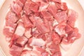 Slice of raw pork meat Royalty Free Stock Photo