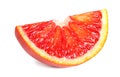 Slice of red blood orange isolated on white background Royalty Free Stock Photo