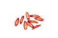 Slice red chilli pepper pieces ripe Royalty Free Stock Photo