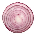 Slice of red onion isolated on white Royalty Free Stock Photo