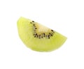 Slice of ripe kiwi isolated on white Royalty Free Stock Photo
