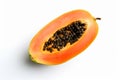 Slice ripe papaya fruit. Generate Ai