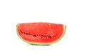 Slice of ripe red watermelon isolated on white background Royalty Free Stock Photo