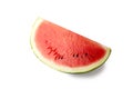 Slice of ripe watermelon isolated on white background. Clipping path Royalty Free Stock Photo