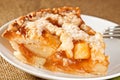 Slice of rustic apple pie Royalty Free Stock Photo