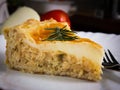 Slice of Rustic Small Chicken Pie on a plate