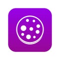 Slice of salami icon digital purple